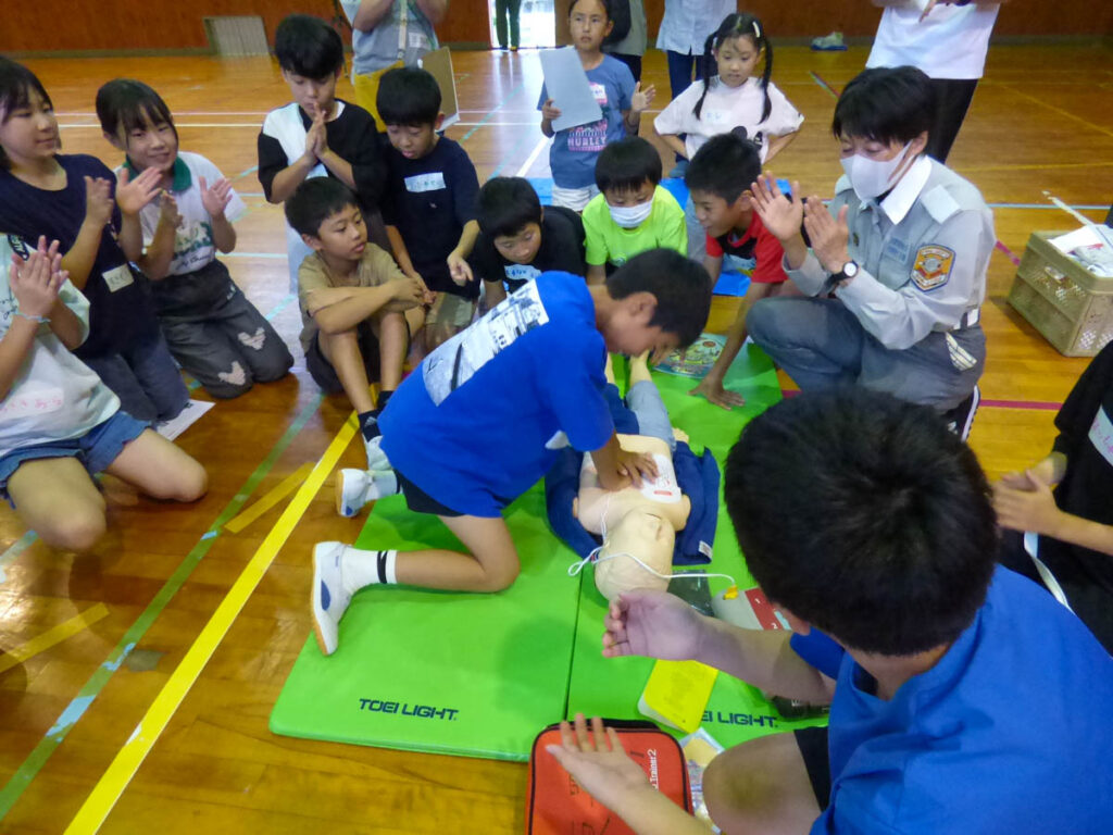 北日野地区自治振興会 防災合宿通学