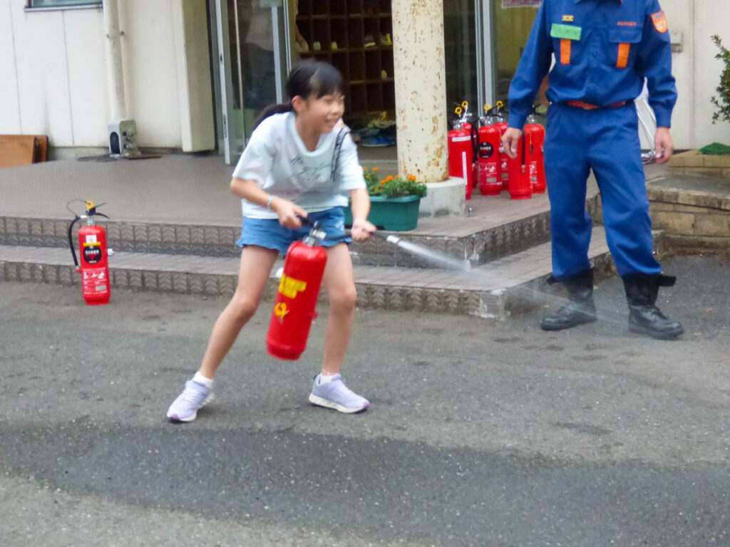 北日野地区自治振興会 防災合宿通学