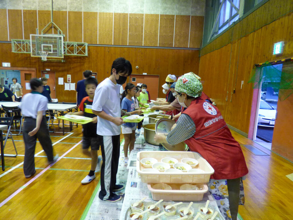 北日野地区自治振興会 防災合宿通学