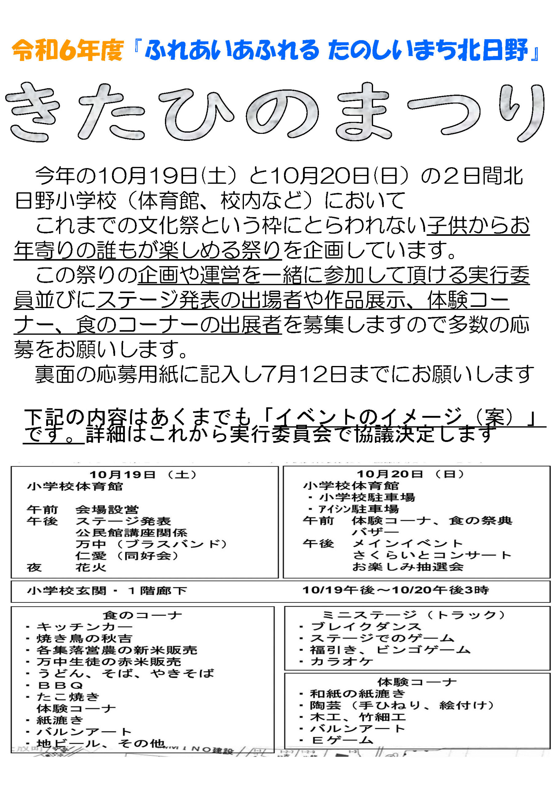 北日野地区自治振興会 きたひのまつり