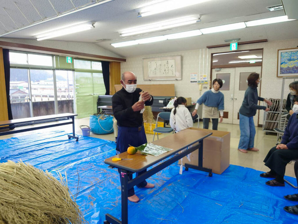 日野地区自治振興会 しめ縄作り