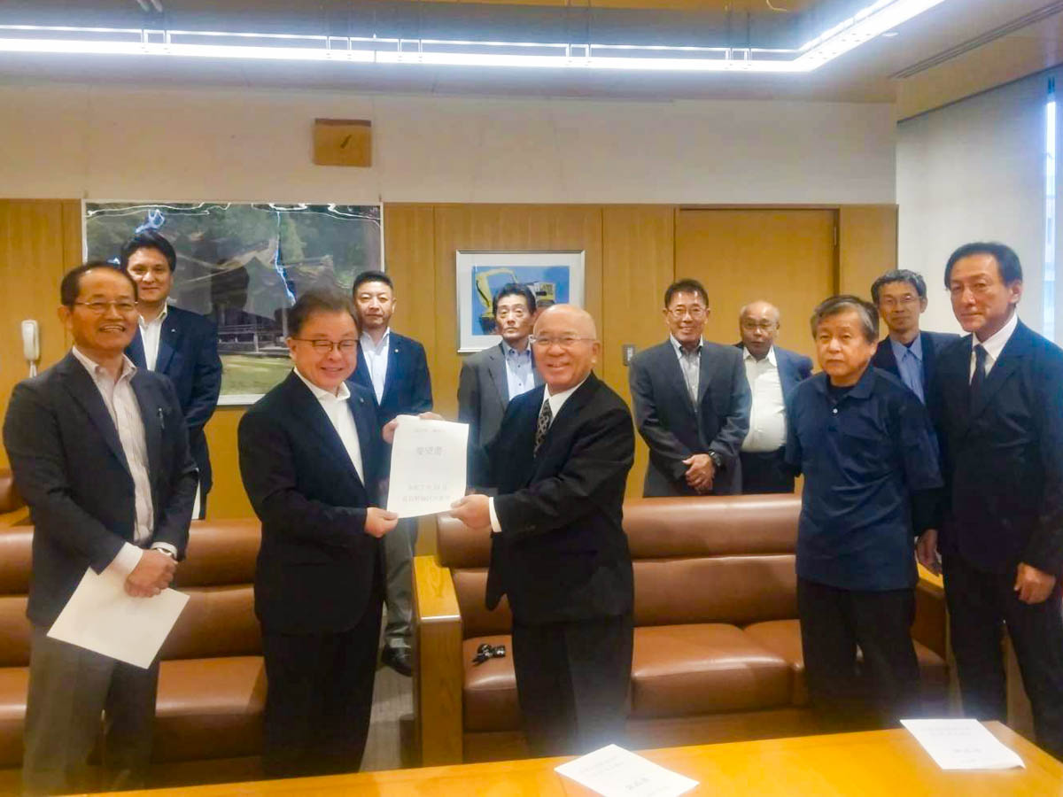 北日野地区自治振興会 区長会 要望書提出