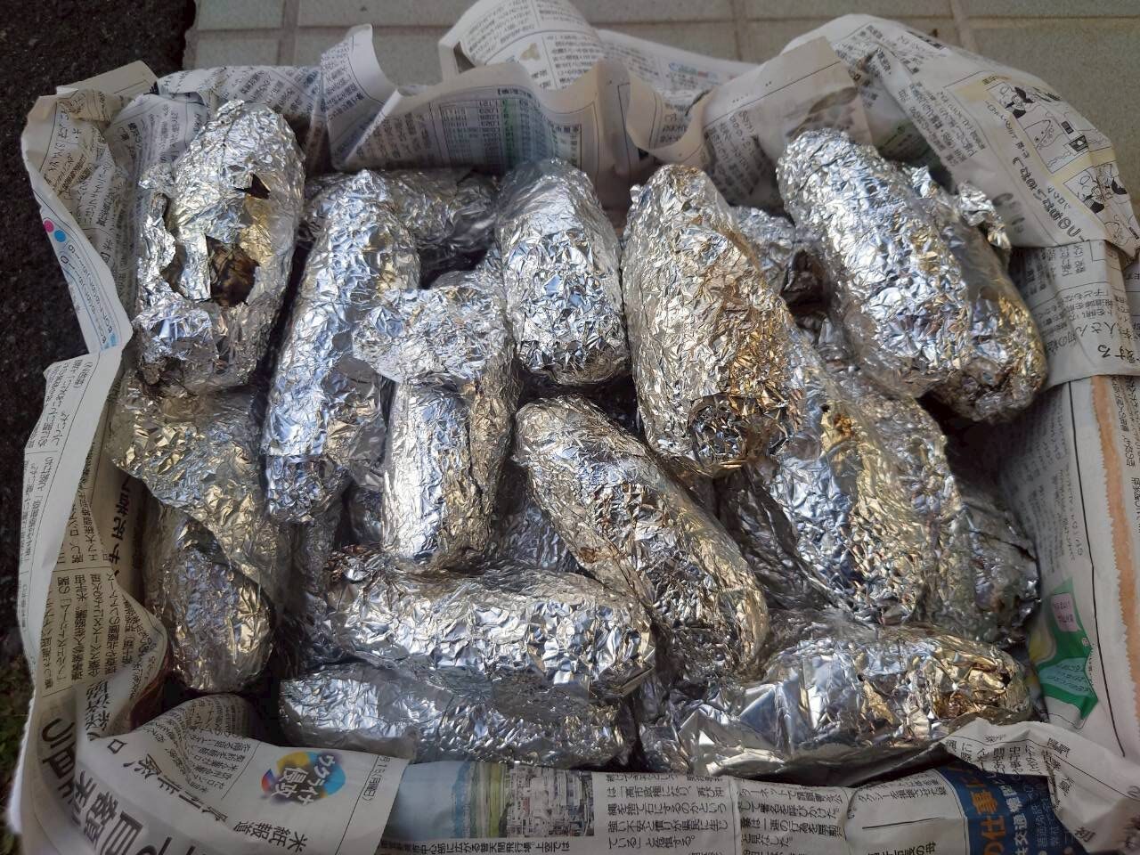 北日野地区自治振興会 焼き芋会