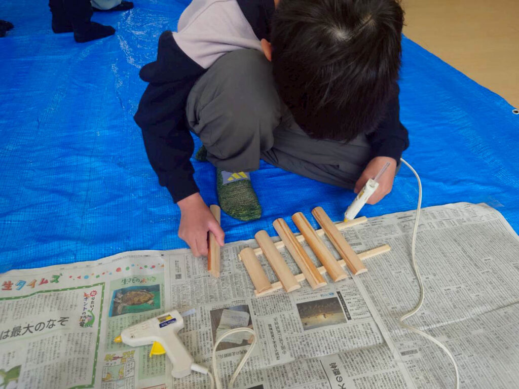 北日野地区自治振興会 放課後子ども教室 木工教室
